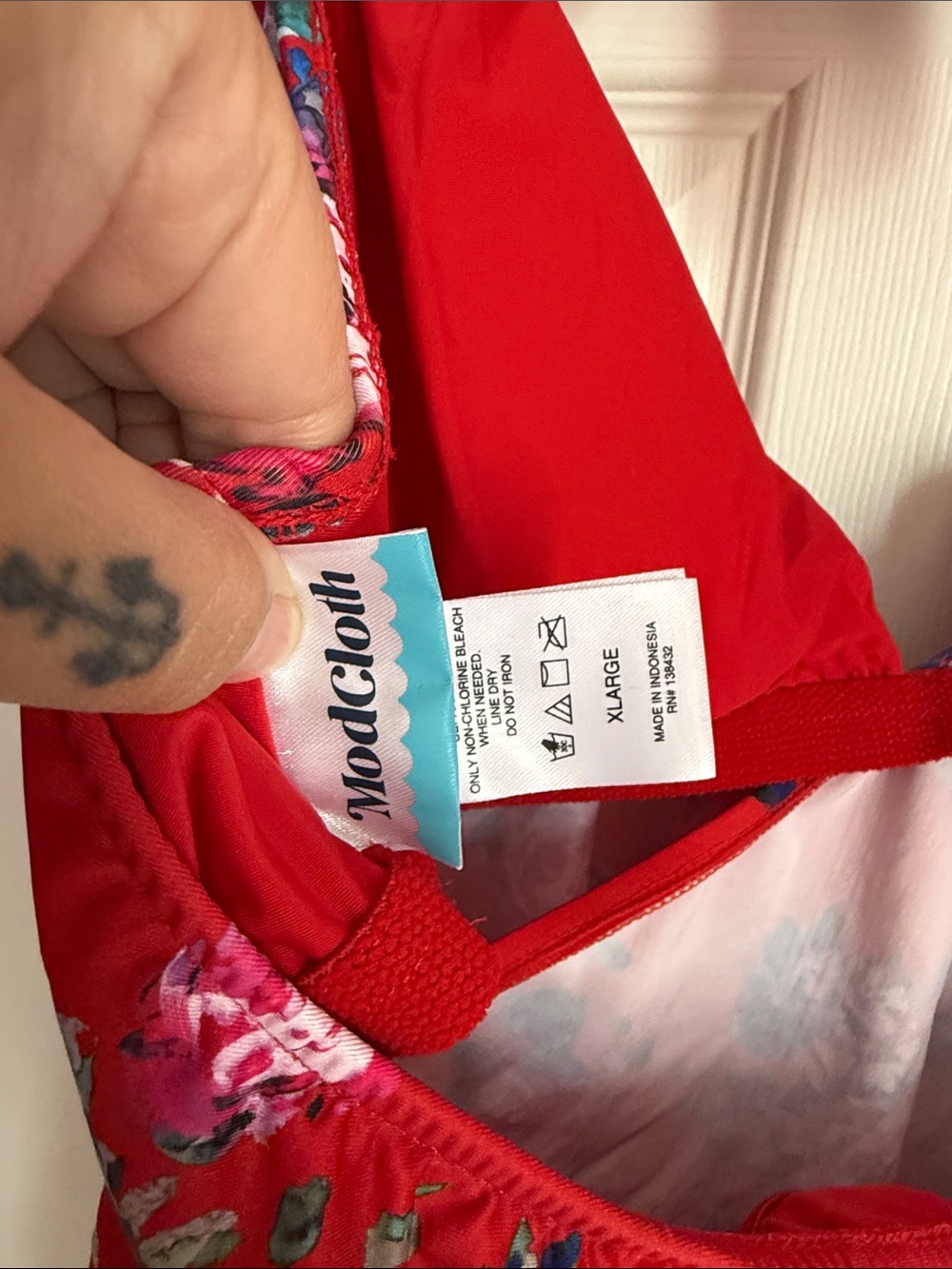 ModCloth One-Piece Swimsuit with Ruffle Detail - Picture 4 of 5